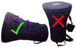 Djembe care - don't store vertically