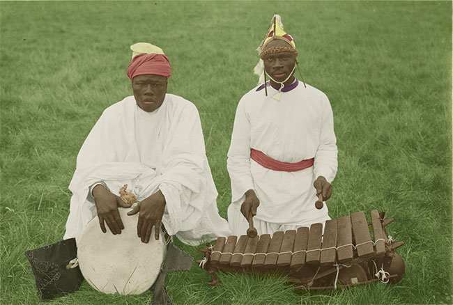 susu drummers with djembe and balaphone
