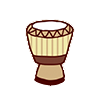 Small djembe icon wood