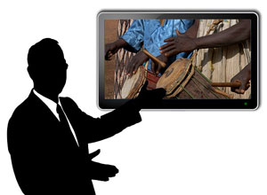 African drumming music for presentations