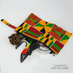 Kente Print Tool Bag - Small Tool Organizer