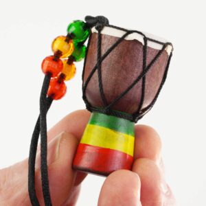Handcrafted Mini Djembe Ornament - African Drum Necklace/Car Hanger